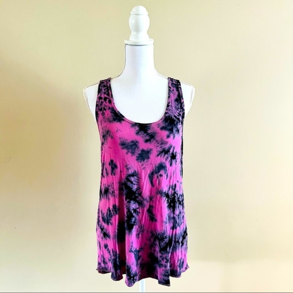Pink And Black Mossimo Supply Co Tie-Dye Tank top